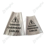 Traffic Cone Collars - White Danger Overhead Cables Traffic Cone Sleeve